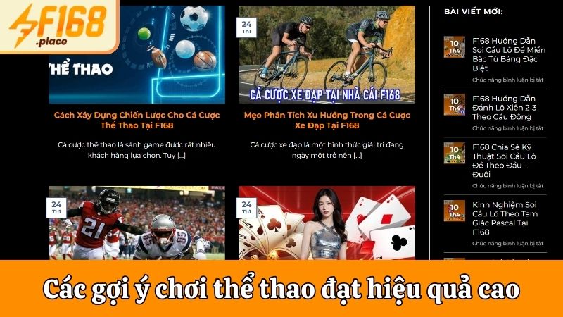 Các gợi ý chơi thể thao đạt hiệu quả cao