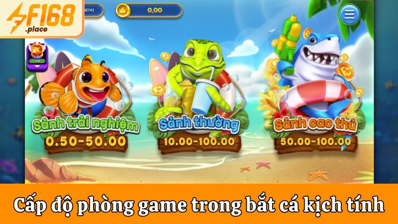 Cấp độ phòng game trong Bắn Cá Kịch Tính