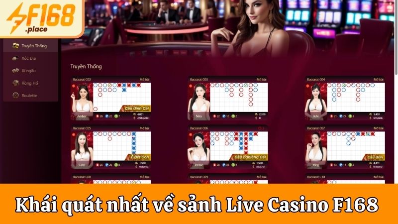 Giới thiệu khái quát nhất về sảnh Live Casino F168 