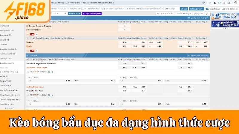 Kèo bóng bầu dục đa dạng hình thức đặt cược