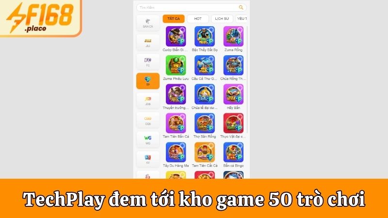 TechPlay đem tới kho game khủng 50 trò chơi