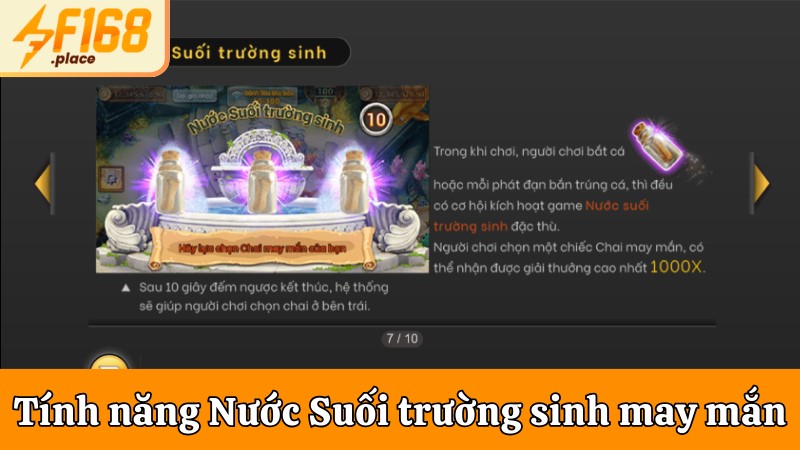Tính năng Nước Suối trường sinh may mắn