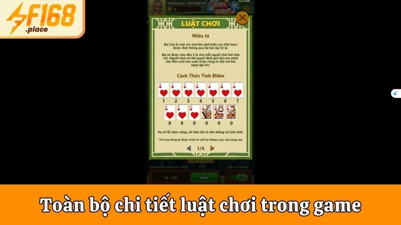 Toàn bộ chi tiết luật chơi trong game
