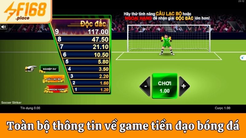 Toàn bộ thông tin về game Tiền đạo bóng đá