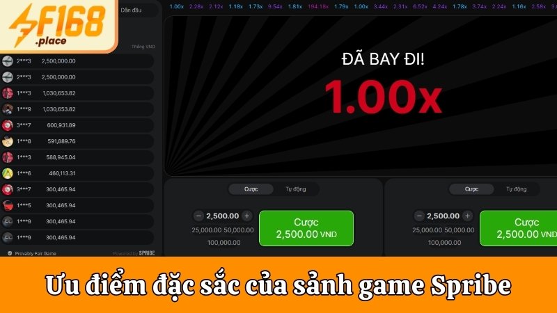 Ưu điểm đặc sắc của sảnh game Spribe